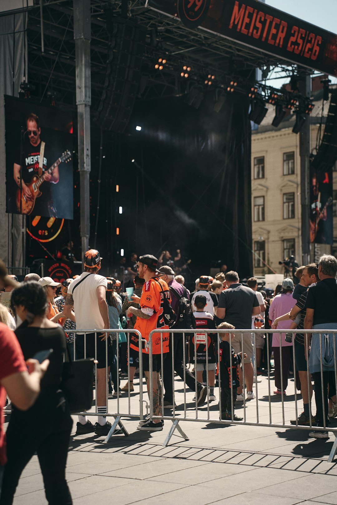 group of fans at music event